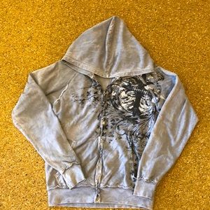 Sinful distressed zip up hoodie